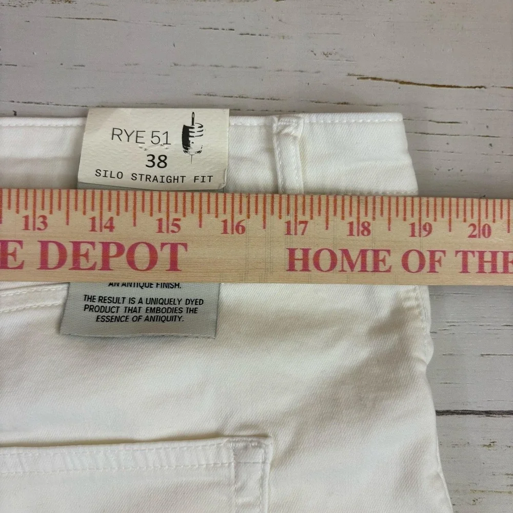 Rye 51 Silo Antique Tencel Pants Jeans Mens 38x34 Opal White NEW NWT